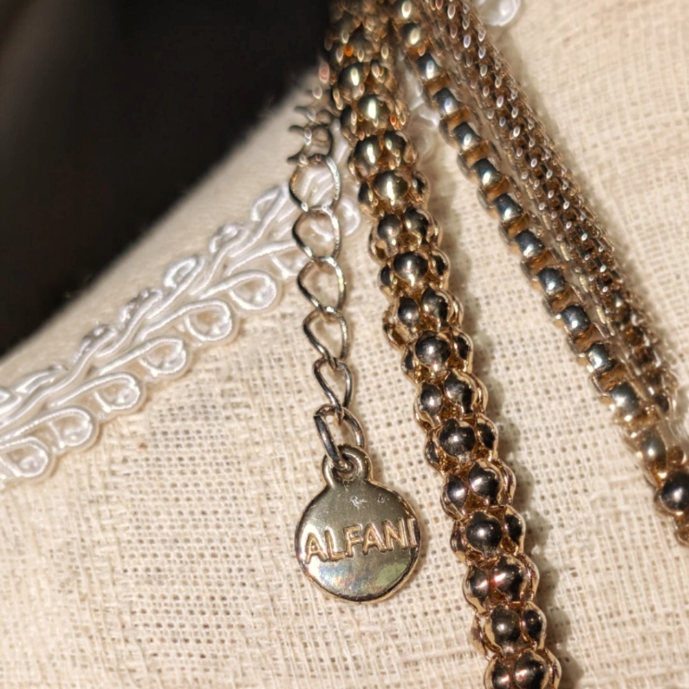 Alani Classic Designer Tri-Layered Necklace In Lenox Trinket Dish - Picture 6 of 8